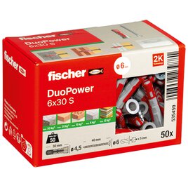 fischer DuoPower 6 x 30 S mit Schraube