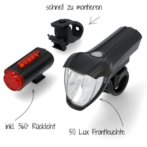 LED Akku Fahrradlicht USB Beleuchtung Set SAMSUNG LED in Rostock