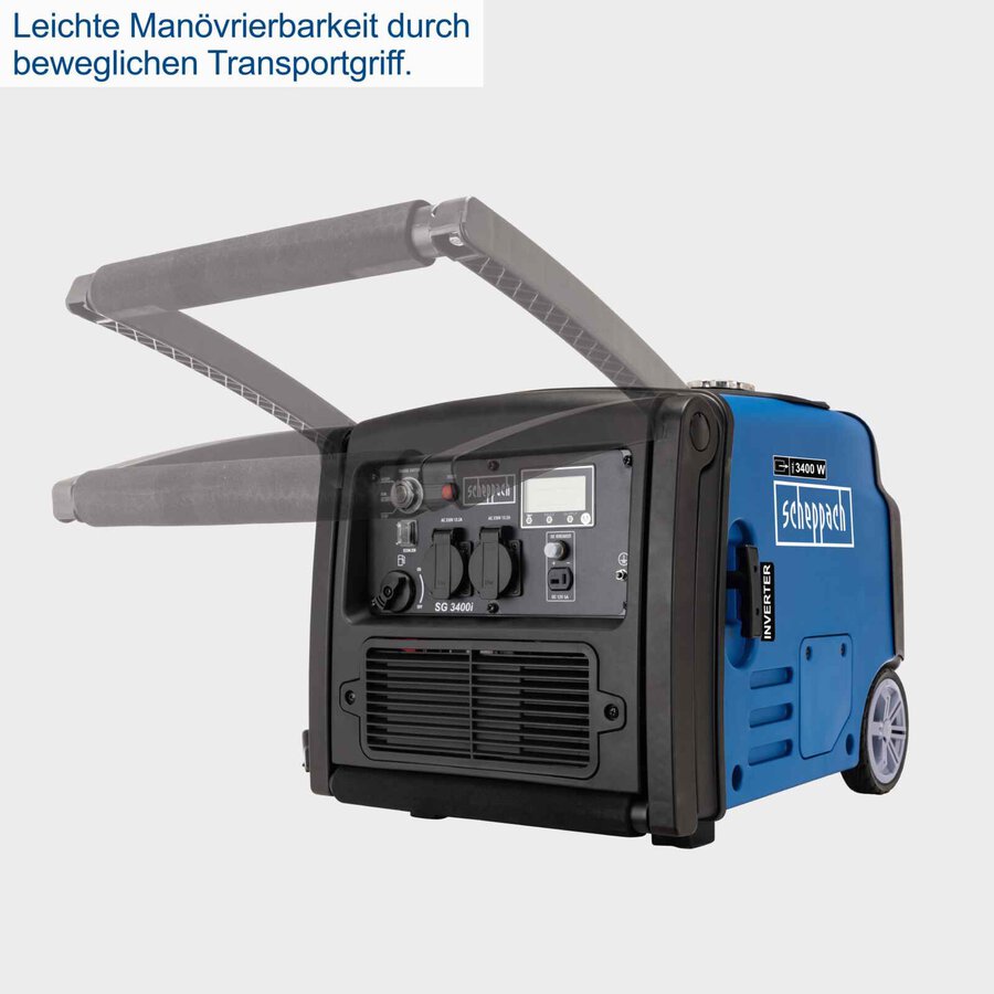 Scheppach Inverter-Stromerzeuger SG 2500 i (2.000 W, Tankvolumen: 4,1 l, 3  PS)